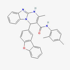 4-(dibenzo[b,d]furan-2-yl)-N-(2,4-dimethylphenyl)-2-methyl-1,4-dihydropyrimido[1,2-a]benzimidazole-3-carboxamide