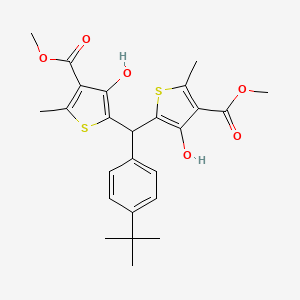 Dimethyl 5,5'-[(4-tert-butylphenyl)methanediyl]bis(4-hydroxy-2-methylthiophene-3-carboxylate)