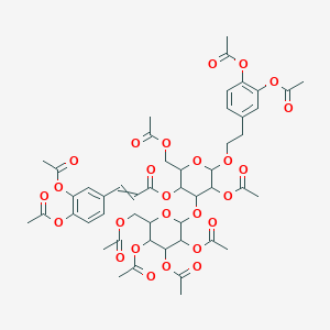 [5-Acetyloxy-2-(acetyloxymethyl)-6-[2-(3,4-diacetyloxyphenyl)ethoxy]-4-[3,4,5-triacetyloxy-6-(acetyloxymethyl)oxan-2-yl]oxyoxan-3-yl] 3-(3,4-diacetyloxyphenyl)prop-2-enoate