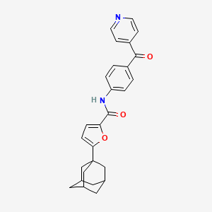 5-(1-adamantyl)-N-(4-isonicotinoylphenyl)-2-furamide