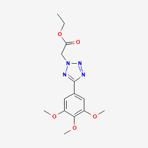 molecular formula C14H18N4O5 B11498464 ethyl [5-(3,4,5-trimethoxyphenyl)-2H-tetrazol-2-yl]acetate 