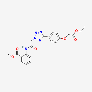 molecular formula C21H21N5O6 B11498501 methyl 2-[({5-[4-(2-ethoxy-2-oxoethoxy)phenyl]-2H-tetrazol-2-yl}acetyl)amino]benzoate 