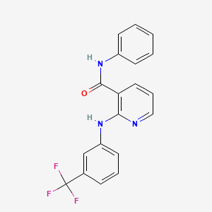 molecular formula C19H14F3N3O B11498504 N-phenyl-2-{[3-(trifluoromethyl)phenyl]amino}pyridine-3-carboxamide 