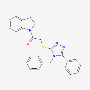 2-[(4-benzyl-5-phenyl-4H-1,2,4-triazol-3-yl)sulfanyl]-1-(2,3-dihydro-1H-indol-1-yl)ethanone