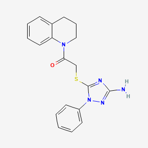 2-[(3-amino-1-phenyl-1H-1,2,4-triazol-5-yl)sulfanyl]-1-(3,4-dihydroquinolin-1(2H)-yl)ethanone