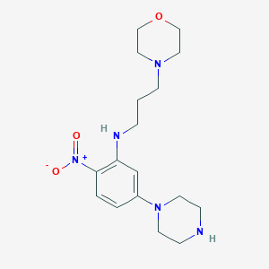 N-[3-(morpholin-4-yl)propyl]-2-nitro-5-(piperazin-1-yl)aniline