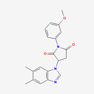 3-(5,6-dimethyl-1H-benzimidazol-1-yl)-1-(3-methoxyphenyl)pyrrolidine-2,5-dione