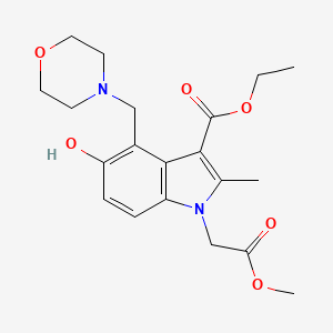 molecular formula C20H26N2O6 B11498547 ethyl 5-hydroxy-1-(2-methoxy-2-oxoethyl)-2-methyl-4-(morpholin-4-ylmethyl)-1H-indole-3-carboxylate 