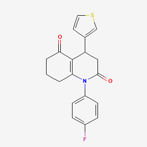 1-(4-fluorophenyl)-4-(thiophen-3-yl)-4,6,7,8-tetrahydroquinoline-2,5(1H,3H)-dione