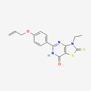 3-ethyl-5-[4-(prop-2-en-1-yloxy)phenyl]-2-thioxo-2,3-dihydro[1,3]thiazolo[4,5-d]pyrimidin-7(6H)-one