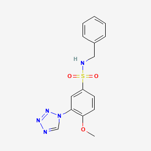 N-benzyl-4-methoxy-3-(1H-tetrazol-1-yl)benzenesulfonamide