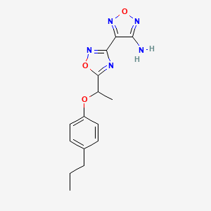 4-{5-[1-(4-Propylphenoxy)ethyl]-1,2,4-oxadiazol-3-yl}-1,2,5-oxadiazol-3-amine