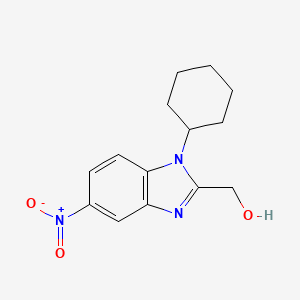 molecular formula C14H17N3O3 B11498588 (1-cyclohexyl-5-nitro-1H-benzimidazol-2-yl)methanol 