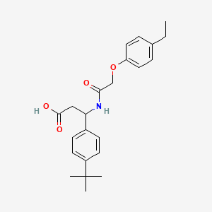 3-(4-Tert-butylphenyl)-3-{[(4-ethylphenoxy)acetyl]amino}propanoic acid