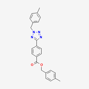 Benzoic acid, 4-[2-(4-methylbenzyl)-2H-tetrazol-5-yl]-, 4-methylbenzyl ester