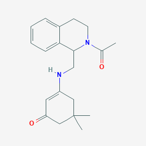 3-{[(2-Acetyl-1,2,3,4-tetrahydroisoquinolin-1-yl)methyl]amino}-5,5-dimethylcyclohex-2-en-1-one