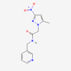 2-(5-methyl-3-nitro-1H-pyrazol-1-yl)-N-(pyridin-3-ylmethyl)acetamide