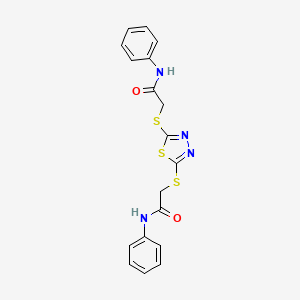 2,2'-(1,3,4-thiadiazole-2,5-diyldisulfanediyl)bis(N-phenylacetamide)