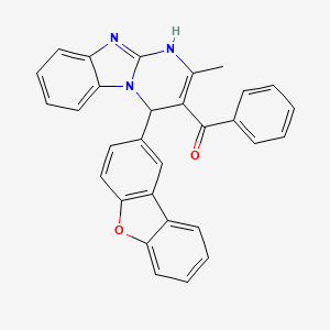 (4-Dibenzo[b,d]furan-2-yl-2-methyl-1,4-dihydropyrimido[1,2-a]benzimidazol-3-yl)(phenyl)methanone