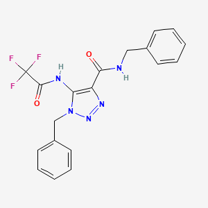 N,1-dibenzyl-5-[(trifluoroacetyl)amino]-1H-1,2,3-triazole-4-carboxamide