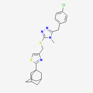 3-({[2-(Adamantan-1-YL)-1,3-thiazol-4-YL]methyl}sulfanyl)-5-[(4-chlorophenyl)methyl]-4-methyl-4H-1,2,4-triazole