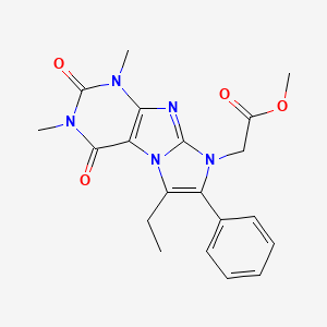 methyl (6-ethyl-1,3-dimethyl-2,4-dioxo-7-phenyl-1,2,3,4-tetrahydro-8H-imidazo[2,1-f]purin-8-yl)acetate