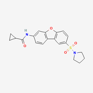 N-[8-(1-pyrrolidinylsulfonyl)dibenzo[b,d]furan-3-yl]cyclopropanecarboxamide