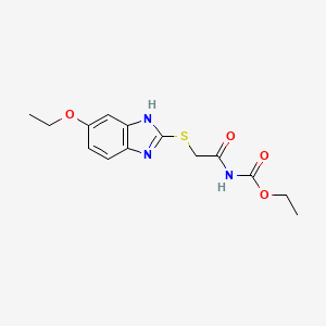 ethyl [(5-ethoxy-1H-benzimidazol-2-yl)thio]acetylcarbamate