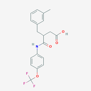 3-(3-Methylbenzyl)-4-oxo-4-{[4-(trifluoromethoxy)phenyl]amino}butanoic acid