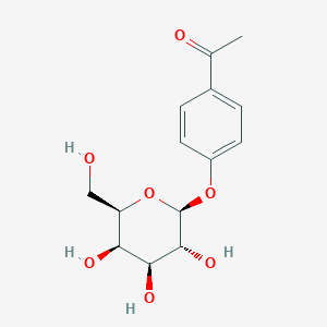 1-[4-[(2S,3R,4S,5R,6R)-3,4,5-trihydroxy-6-(hydroxymethyl)oxan-2-yl]oxyphenyl]ethanone