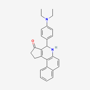 molecular formula C26H26N2O B11498879 4-[4-(diethylamino)phenyl]-1,2,4,5-tetrahydro-3H-benzo[f]cyclopenta[c]quinolin-3-one 