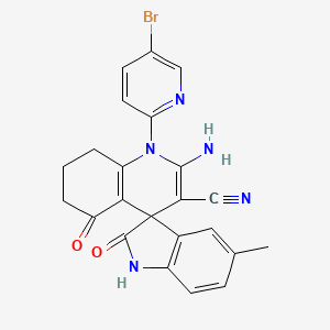 2'-amino-1'-(5-bromopyridin-2-yl)-5-methyl-2,5'-dioxo-1,2,5',6',7',8'-hexahydro-1'H-spiro[indole-3,4'-quinoline]-3'-carbonitrile