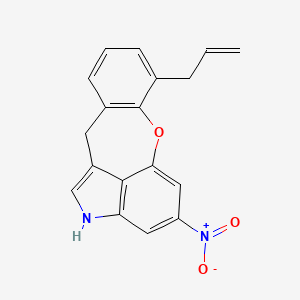 molecular formula C18H14N2O3 B11498907 7-Allyl-4-nitro-2,11-dihydro[1]benzoxepino[4,3,2-cd]indole 