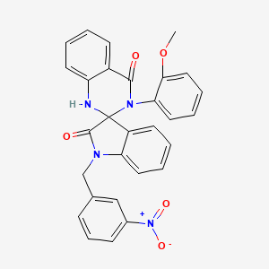 molecular formula C29H22N4O5 B11498916 3'-(2-methoxyphenyl)-1-(3-nitrobenzyl)-1'H-spiro[indole-3,2'-quinazoline]-2,4'(1H,3'H)-dione 