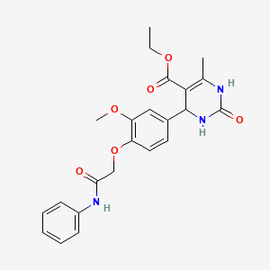 Ethyl 4-{3-methoxy-4-[2-oxo-2-(phenylamino)ethoxy]phenyl}-6-methyl-2-oxo-1,2,3,4-tetrahydropyrimidine-5-carboxylate