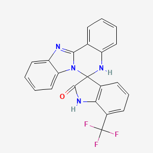 molecular formula C22H13F3N4O B11498933 7'-(trifluoromethyl)-5H-spiro[benzimidazo[1,2-c]quinazoline-6,3'-indol]-2'(1'H)-one 