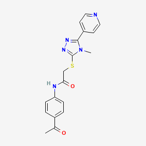 N-(4-acetylphenyl)-2-{[4-methyl-5-(pyridin-4-yl)-4H-1,2,4-triazol-3-yl]sulfanyl}acetamide