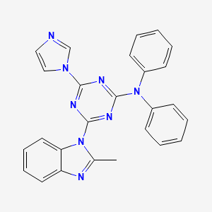 4-(1H-imidazol-1-yl)-6-(2-methyl-1H-benzimidazol-1-yl)-N,N-diphenyl-1,3,5-triazin-2-amine