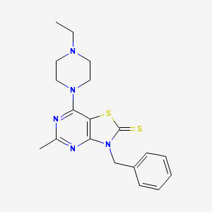 molecular formula C19H23N5S2 B11498973 3-benzyl-7-(4-ethylpiperazin-1-yl)-5-methyl[1,3]thiazolo[4,5-d]pyrimidine-2(3H)-thione 