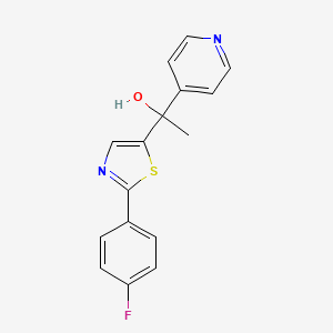 molecular formula C15H25N2+ B1149898 4-吡啶甲醇，α-(2-(4-氟苯基)-5-噻唑基)-α-甲基- 