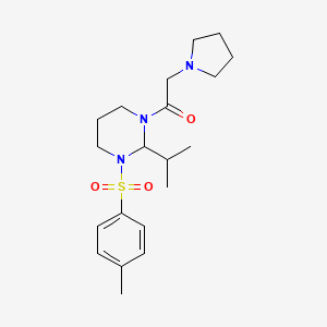 1-{3-[(4-methylphenyl)sulfonyl]-2-(propan-2-yl)tetrahydropyrimidin-1(2H)-yl}-2-(pyrrolidin-1-yl)ethanone