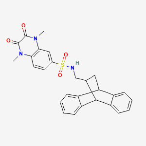 N-(9,10-Dihydro-9,10-ethanoanthracen-11-ylmethyl)-1,4-dimethyl-2,3-dioxo-1,2,3,4-tetrahydro-6-quinoxalinesulfonamide