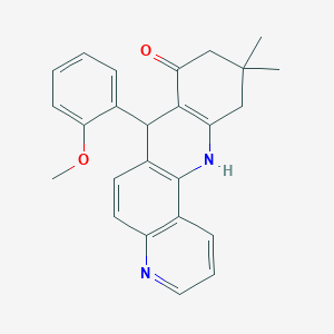 7-(2-methoxyphenyl)-10,10-dimethyl-7,10,11,12-tetrahydrobenzo[b][1,7]phenanthrolin-8(9H)-one