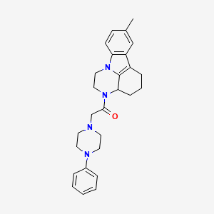 1-(8-methyl-1,2,3a,4,5,6-hexahydro-3H-pyrazino[3,2,1-jk]carbazol-3-yl)-2-(4-phenylpiperazin-1-yl)ethanone