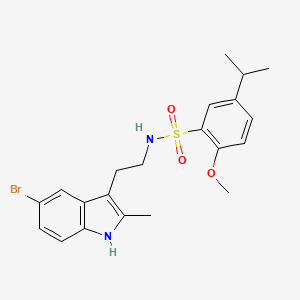 N-[2-(5-bromo-2-methyl-1H-indol-3-yl)ethyl]-2-methoxy-5-(propan-2-yl)benzenesulfonamide