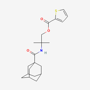 2-[(1-Adamantylcarbonyl)amino]-2-methylpropyl thiophene-2-carboxylate