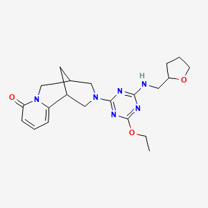 3-{4-ethoxy-6-[(tetrahydrofuran-2-ylmethyl)amino]-1,3,5-triazin-2-yl}-1,2,3,4,5,6-hexahydro-8H-1,5-methanopyrido[1,2-a][1,5]diazocin-8-one