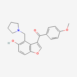 [5-Hydroxy-4-(pyrrolidin-1-ylmethyl)-1-benzofuran-3-yl]-(4-methoxyphenyl)methanone