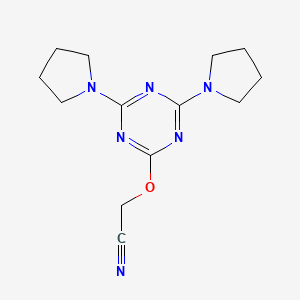 {[4,6-Di(pyrrolidin-1-yl)-1,3,5-triazin-2-yl]oxy}acetonitrile