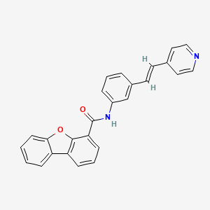 N-{3-[(E)-2-(4-Pyridinyl)vinyl]phenyl}dibenzo[B,D]furan-4-carboxamide